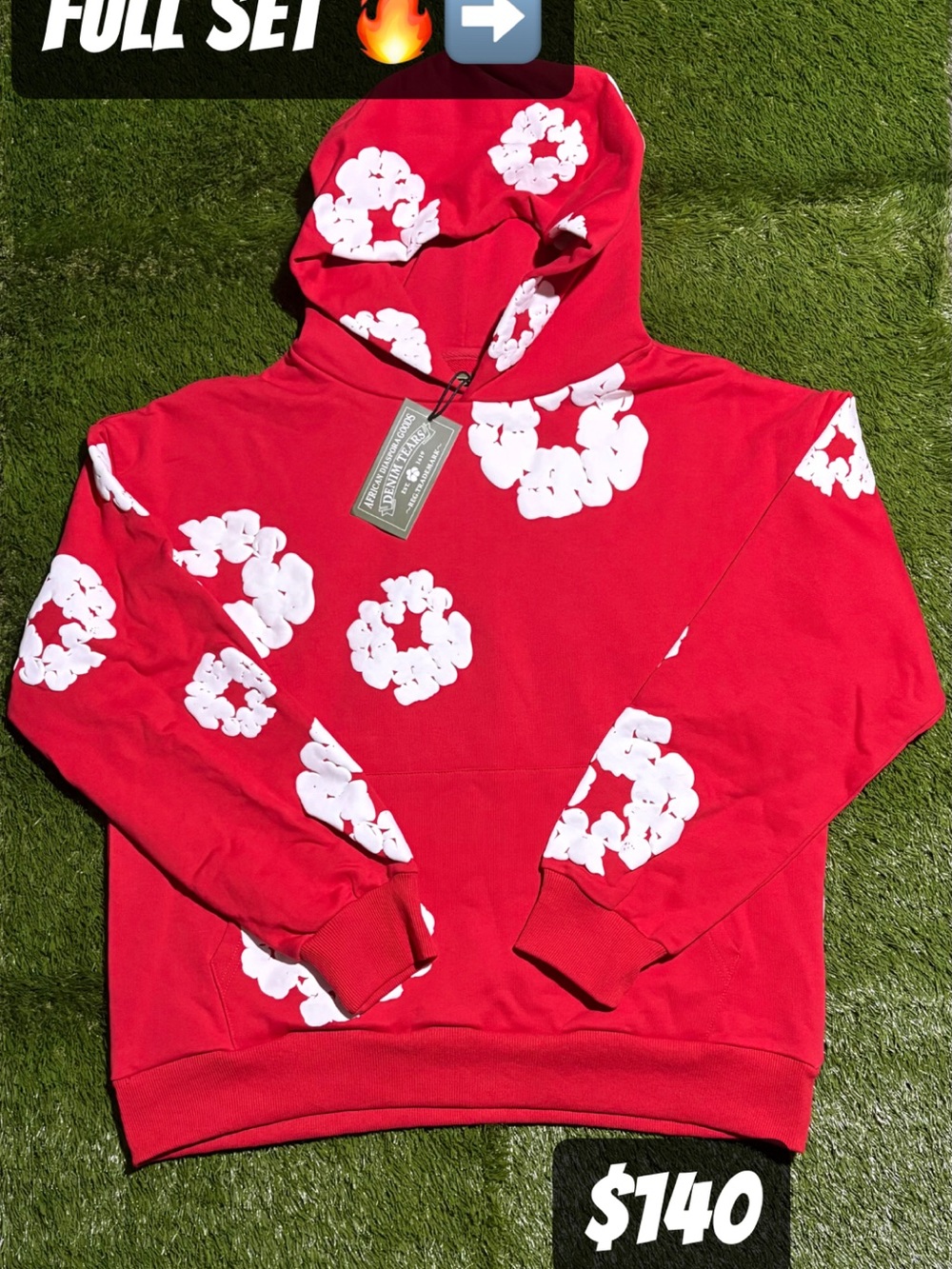 Red Floral-Print Hoodie Jacket - Unbranded